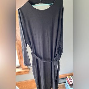 Women’s black rib knit dress